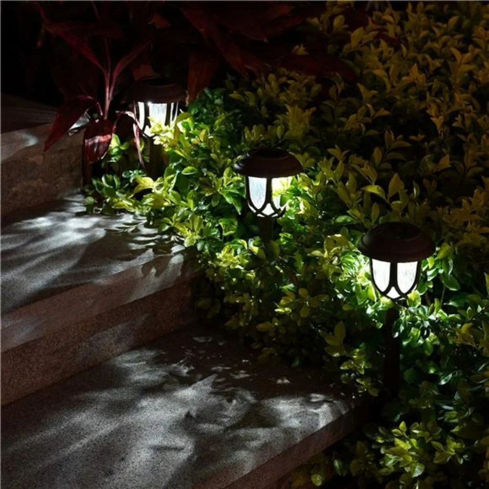 10 Pack Solar Lights Outdoor, Solar Pathway Lights Outdoor (Brown, Cool White)
